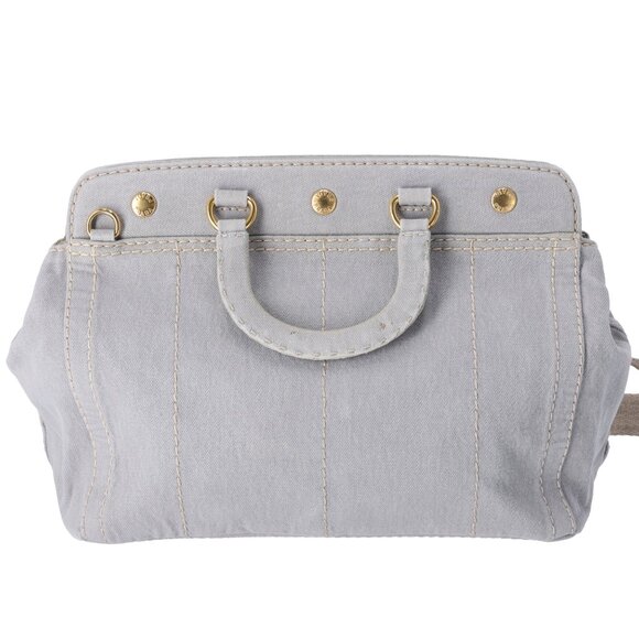 PRADA Canapa Handbag BN2045 Light Gray Denim - Picture 4 of 8